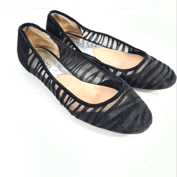 MICHAEL Michael Kors Shoes - Michael Michael Kors Black Mesh Flats Size 9M Ballerina Shoes